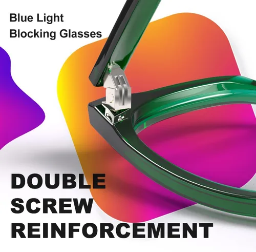 Vista 4 de VISOONE - Lentes cuadrados con bloqueo de luz azul y antireflejante para computadora, videojuegos; para mujeres y hombres MONTANA