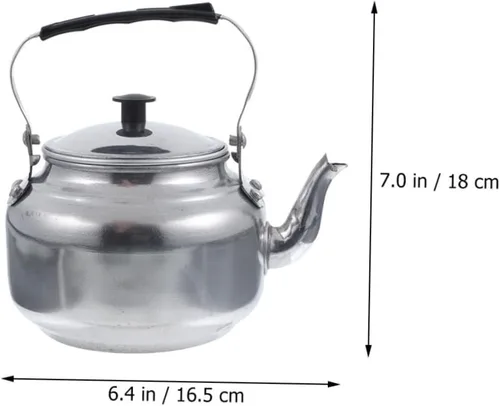 Vista 3 de Tetera de aleación de aluminio con filtro para hervir té y agua para uso doméstico y camping