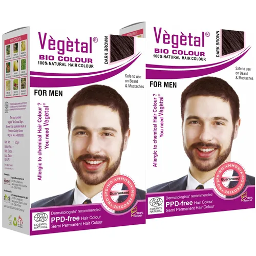 Vista 6 de Vegetal Bio Colour - Experimenta el tinte de cabello castaño oscuro para hombres, sin amoníaco, libre de PPD, 100% orgánico y herbales, tinte