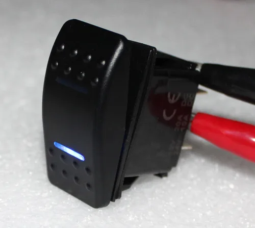 Vista 3 de BANDC Marine Boat Car 7 Pins 2 Luz Azul Led On-Off-on Rocker Interruptor Dpdt Impermeable 12 V 24 V