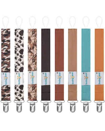 Vista 24 de Babygoal 6PBM05-HZ Juego de 6 prendedores para chupón para niños y niñas, se adaptan a la mayoría de los estilos de chupones y juguetes de dentición
