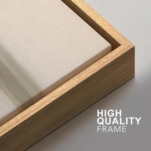 Vista 161 de SIGNFORD - Set de obras de arte en lienzo enmarcado para pared, ilustraciones abstractas de neblina del desierto en tonos neutros beige y marrón