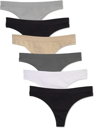 Vista 9 de Kalon Paquete de 6 tangas de nailon y elastano para mujer Almendra