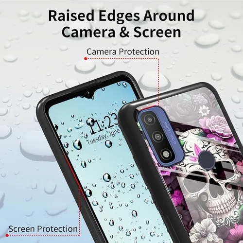 Vista 277 de Funda para Motorola Moto G Stylus 5G 2021 de vidrio templado, funda negra con diseño de mujer negra africana para mujeres y hombres, antiarañazos, a
