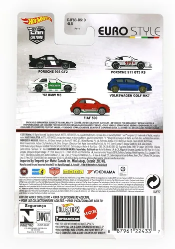 Vista 2 de Hot Wheels Car Culture Euro Style Volkswagen Golf MK7 Azul