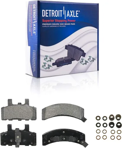 Vista 4 de Detroit Axle - Juego de pastillas de freno para pinza de freno delantera izquierda de repuesto para Express Savana 1500 2500 Tahoe Astro Yukon
