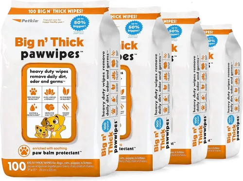 Vista 9 de PETKIN Toallitas Big N Thick PAW Toallitas para perros y gatos