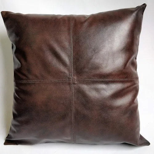 Vista 134 de Funda de almohada de cuero de cordero 100% cuero de cordero – Funda de cojín para sofá – Fundas decorativas para sala de estar y dormitorio, cuero