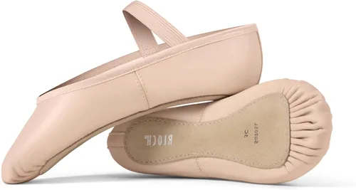Vista 8 de Bloch Girls Dance Niñas Dansoft Zapatilla de ballet de cuero con suela completa/Zapato de baile Negro