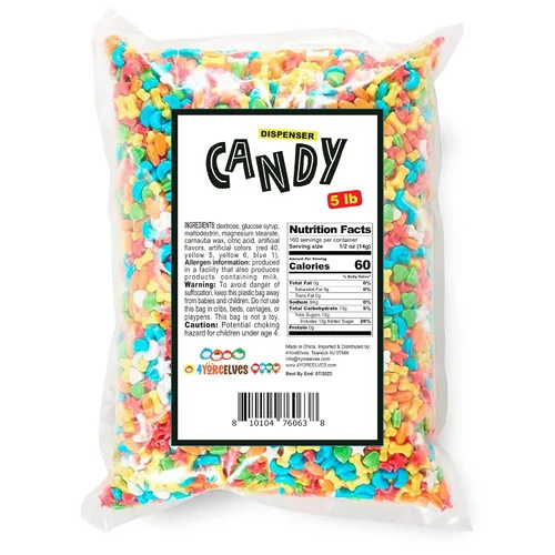 Vista 2 de Wee Winkers - 5 libras de caramelos a granel para máquina de dulces, el relleno perfecto para tu máquina de chicles, formas variadas con sabor a