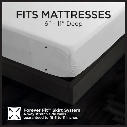Vista 8 de Protect-A-Bed Funda de colchón esencial con cremallera individual, parte superior 100% impermeable, resistente a los insectos, barrera de ácaros
