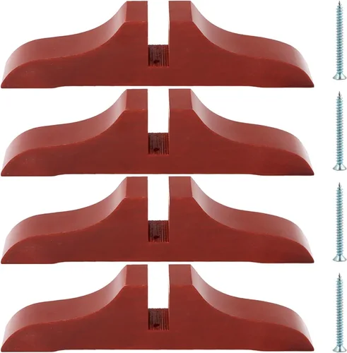 Vista 8 de 4 piezas de soporte plegable de madera para divisor de habitación con tornillos, soporte de pantalla para división de pies, soporte de pantalla