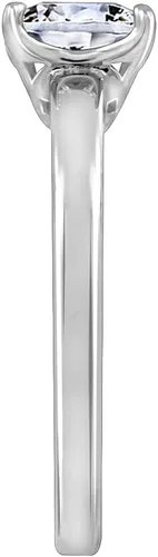 Vista 3 de Tienda Collection Platinum or Gold plated Sterling Silver Princess-Cut Solitaire Ring made with Infinite Elements Cubic Zirconia