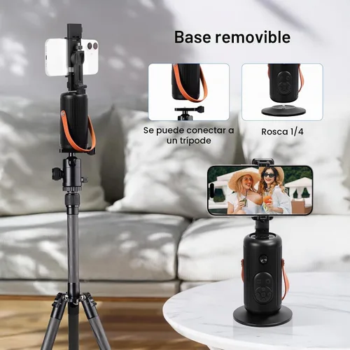 Vista 7 de Trípode automático de seguimiento facial de 360°, soporte