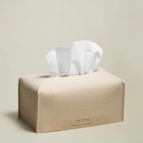 Vista 16 de OLETHA Funda para Caja de Pañuelos Rectangular Estética, Portador de Pañuelos de Caja Plana Mediana Rectangular, Negro