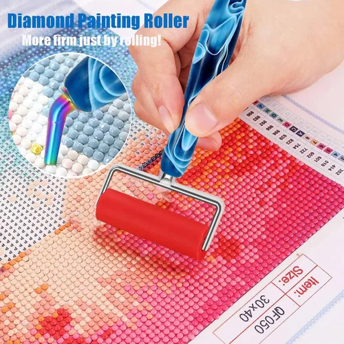 Vista 3 de Heyseri Juego de 14 piezas de herramientas y accesorios para bolígrafo de pintura de diamantes, exquisitas puntas de bolígrafo de metal de acero