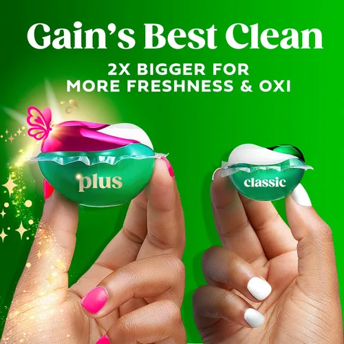 Vista 2 de Gain Super Flings - Cápsulas de detergente para ropa, 45 unidades, aroma Hibiscus Hula, cápsulas de detergente de lavado irresistiblemente limpias