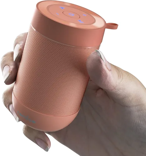 Vista 7 de Altavoz Bluetooth, altavoces Bluetooth portátiles con emparejamiento estéreo inalámbrico, micrófono integrado, sonido HD de 360°, altavoz