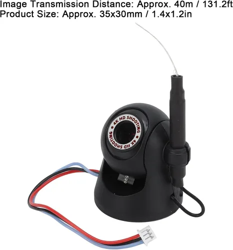 Vista 3 de SUNGOOYUE Cámara WiFi de ángulo ajustable 720P HD para RC Car Picnics Senderismo Viajar, Cámara de control remoto RC para F3 F4 1:24 RC Car