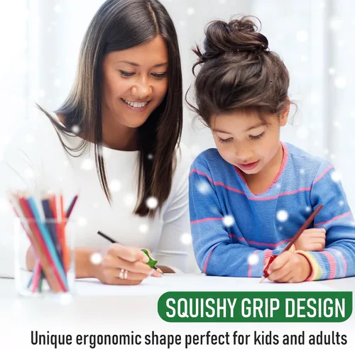 Vista 6 de The Pencil Grip Agarres de Lápiz con Purpurina 6 Piezas, Agarres de Lápiz para Escritura de Niños, Agarre Ergonómico de Bolígrafo para Diestros