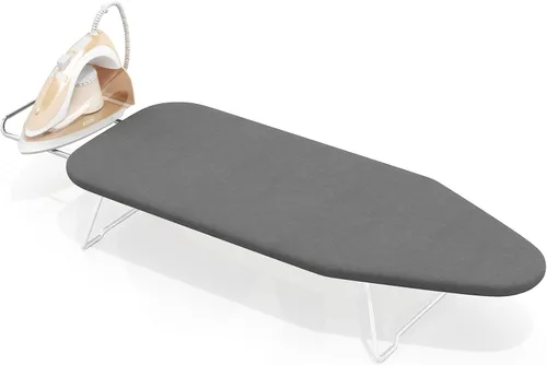 Vista 14 de Tabla de planchar pequeña de 12 x 38 pulgadas, tabla de planchar pequeña con base de metal de malla, mini tablas de planchar de mesa que ahorran