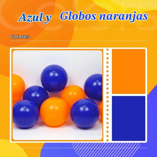 Vista 4 de 60 globos azul real y naranja con globos naranja y azul de 12 pulgadas Azul Naranja