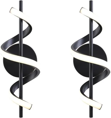 Vista 9 de Juego de 2 apliques de pared enchufables para interiores, lámpara de pared cálida de 3000 K, decoración para dormitorio, sala de estar, baño