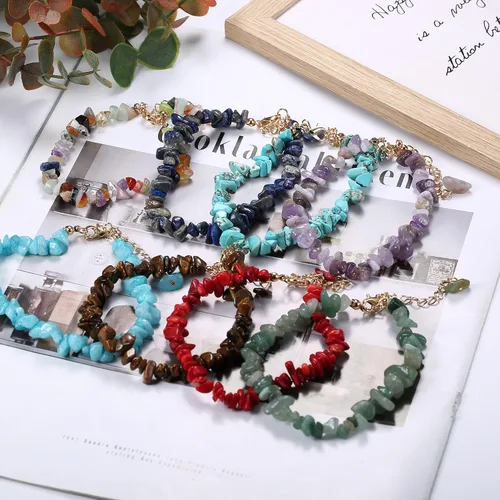 Vista 6 de Ubjuliwa 15 pulseras de chakras de piedras preciosas naturales para mujeres, pulseras de cristal curativo para mujeres y hombres, pulsera elástica