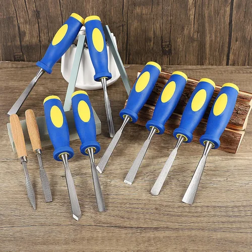 Vista 9 de Lulu Home Juego de cinceles de madera de 13 piezas con bolsa de lona