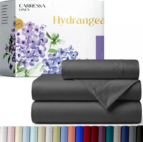 Vista 96 de Carressa Linen - Juego de sábanas 100% algodón de 600 hilos
