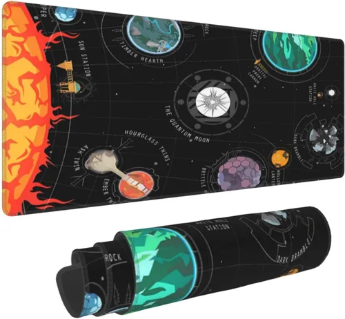 Vista 18 de Space Universe Outer Wilds - Alfombrilla de mouse para juegos, grande, extendida, para computadora, teclado y escritorio completo