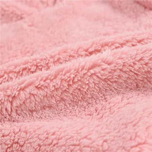 Vista 5 de Chaqueta con capucha de forro polar para niños y niñas, con cremallera, abrigo cálido de invierno