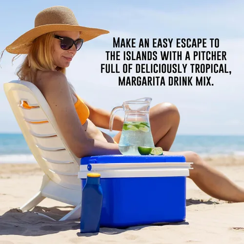 Vista 4 de Margaritaville Gallons To Go Mezcla de Bebida en Polvo, Caja de 8 Unidades – Margarita – Mezcla de Bebida Baja en Calorías y Sin Azúcar, Cada Sobre