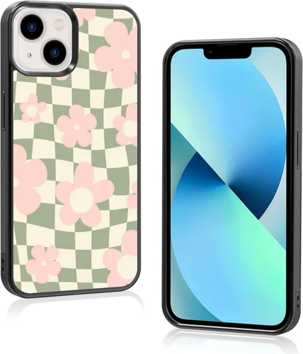 Vista 20 de Funda de teléfono con soporte a cuadros negros con diseño de patrón antideslizante, marco de gel de sílice suave para iPhone 7/8