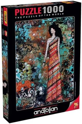Vista 4 de Anatolian Puzzle - Mujer encantadora, rompecabezas de 1000 piezas, 1087, marrón/A (ANA1087)