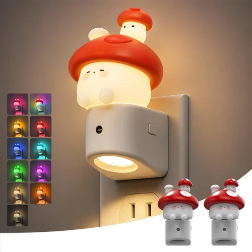 Vista 14 de L LOHAS LED Luz nocturna enchufable para niños, lindo pato, cambio