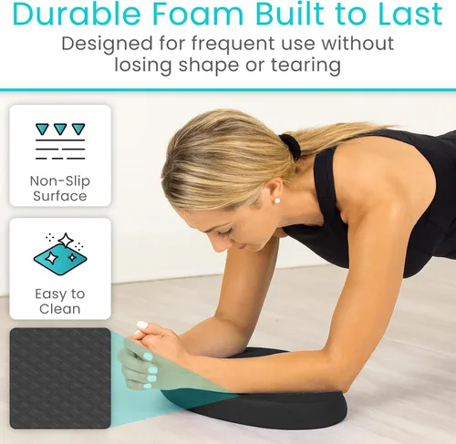 Vista 5 de Vive Almohadilla de equilibrio ovalada, cojín tambaleante para equipos de terapia física y rehabilitación, espuma suave para entrenamiento, yoga