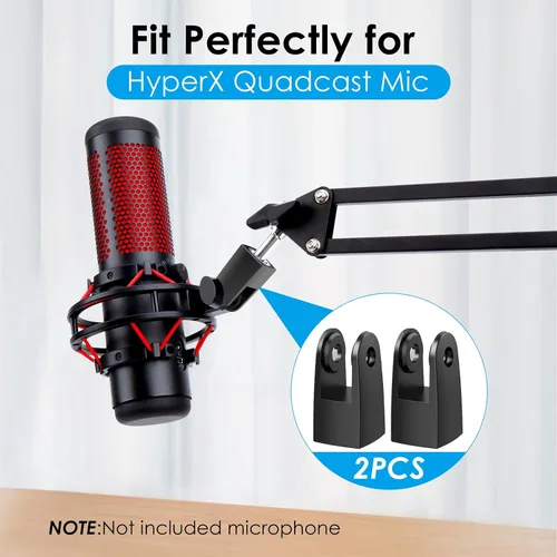 Vista 2 de 2 Pack HyperX Quadcast Stand Adapter for HyperX Microphone, Replacement Quadcast Adapter for HyperX Quadcast Boom Arm by YOUSHARES