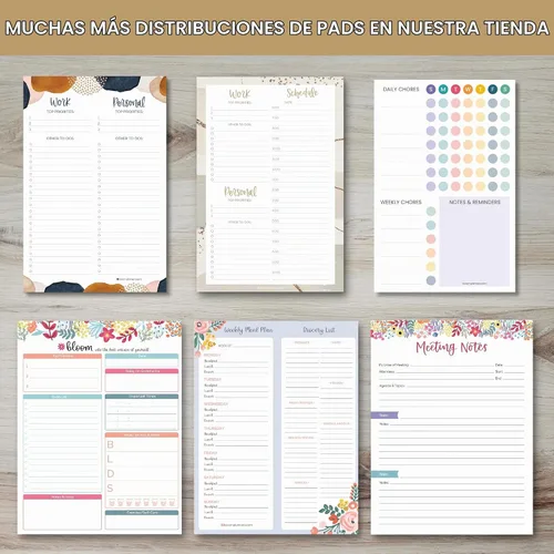 Vista 7 de bloom daily planners - Bloc de notas semanal para planificar las comidas con imanes para el refrigerador, incluye una «Lista de compras de Limones
