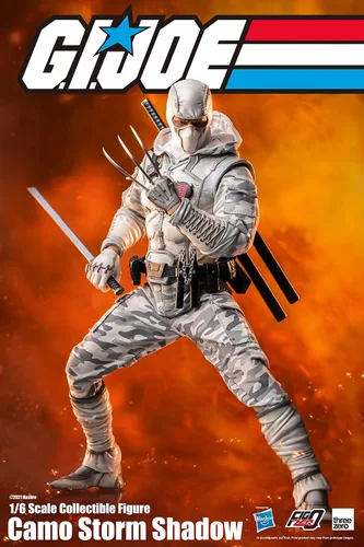 Vista 3 de ThreeZero G.I. Joe: Camo Storm Shadow Figura coleccionable a escala 1:6 FigZero, multicolor