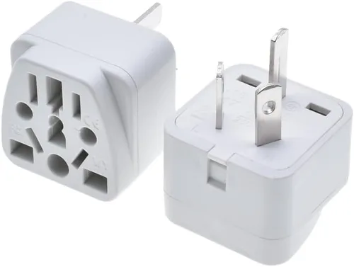 Vista 28 de Toptekits - Paquete de 2 adaptadores universales de enchufe de viaje, tipo B de EE. UU., convertidor de enchufe internacional a Estados Unidos Blanco