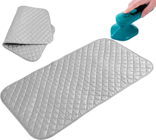 Vista 3 de BORDSTRACT Almohadilla de planchar portátil, manta plegable para planchar, adecuada para lavadora, secadora, encimera, mesa de planchado pequeña Sin