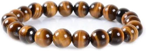 Vista 35 de Justinstones Pulsera elástica de cuentas redondas de 0.315 in con gemas semipreciosas, unisex, 7 pulgadas