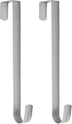 Vista 15 de Sattiyrch Colgador de corona de 12 pulgadas para puerta delantera, gancho de acero para colgar sobre la puerta, colgador de puerta de corona