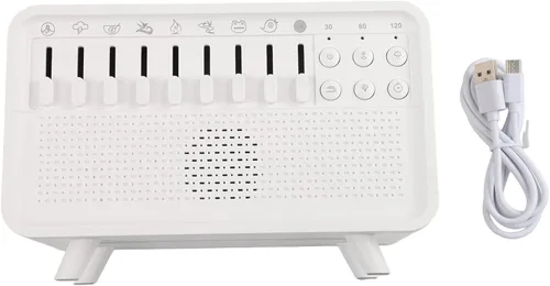 Vista 4 de Humidificador blanco de la máquina del ruido con el difusor del aroma y la luz de la noche para la relajación y la ayuda del sueño, blanco
