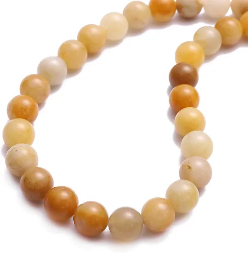 Vista 25 de BEADIA Cuentas redondas de jade africano natural de piedra suelta semipreciosas para hacer joyas 4MM 38cm/hebra