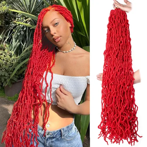 Vista 13 de Leeven Nuevas Trenzas de Ganchillo de Cabello con Locs Falsos Suaves de 24 Pulgadas de Largo Locs de Diosa Desgastados 6 Paquetes Negro Natural