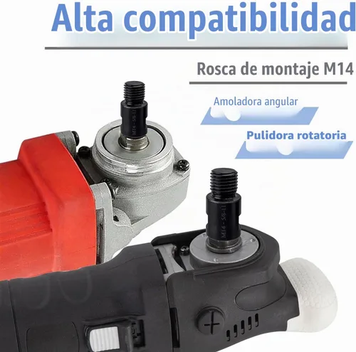 Vista 5 de Mesee 2 adaptadores de fijación para amoladora angular M14 hembra a 5/8 "-11 macho adaptador de rosca herramienta de conversión M14 adaptador