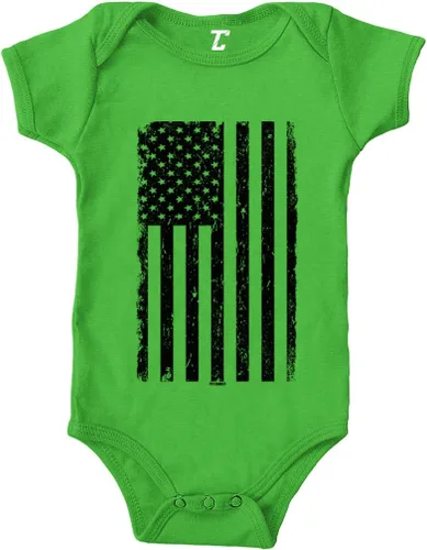 Vista 28 de Tcombo Bandera americana negra envejecida - Body de Estados Unidos Negro - Lámina dorada