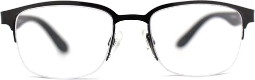 Vista 2 de SA106 Gafas de lectura progresivas rectangulares angostas de metal 3 focales para hombre